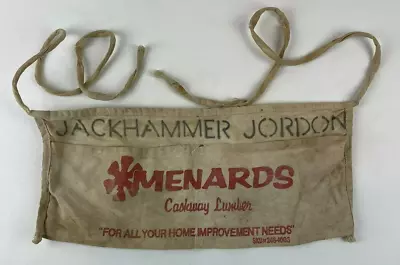 Vintage Menards Cashway Lumber Nail Pouch Apron  Jackhammer Jordon  • $9.99