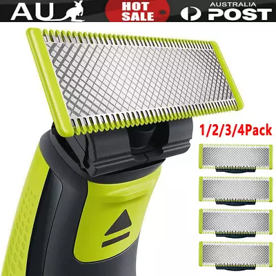 $15.53 • Buy 1/2/3/4Pack Men Manual Beard Shaver Head Replacement Blade For Philips OneBlade
