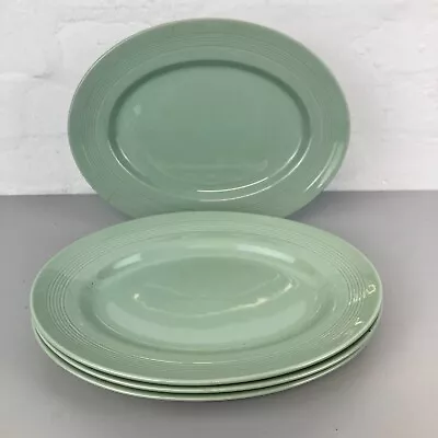 £29.99 • Buy 4x Woods Ware Beryl Green Oval Steak Plate Platter 12  Utility Vintage Tableware