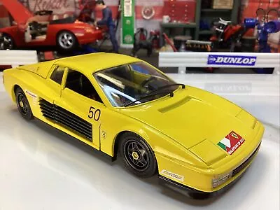 Burago 1:24 Scale Die Cast 1984 Ferrari Testarossa. Track Day Modified. Boxed • £15