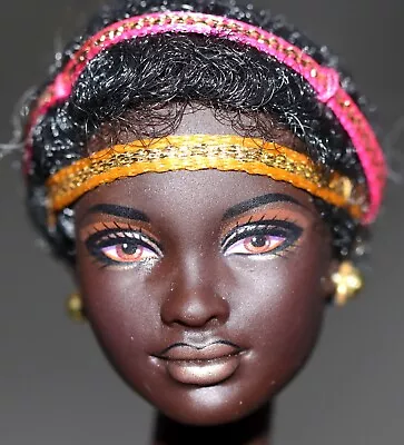 1991 African Barbie Mattel Tagged Barbie Ethnic Dress Short Curly Hair Earrings • $15.99
