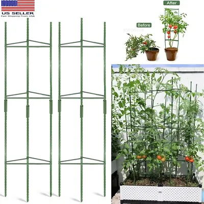 $16.85 • Buy 2Pcs Climbing Plant Support Tomatoe Cages Garden Trellis Flower Tomato Stakes