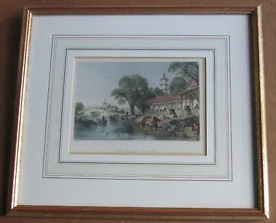 J Tingle / T Allom Silk Farms At Hoo-Chen 1845 Hand Coloured Engraving F&G Rare • $155.42