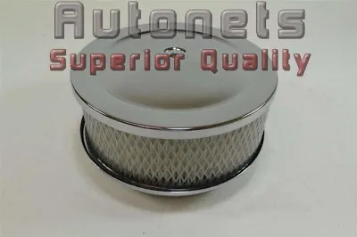 6-3/8  Round Scoop Air Cleaner Chrome Muscle Car 4 BBL Barrel Hot Rat Street Rod • $20.86