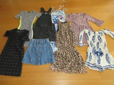 8 X Ladies Girls Dress Playsuit Denim Skirt H&M Boohoo Shein Size XS 6 • £4.99