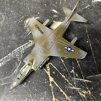 Vintage ERTL Harrier Die Cast Metal Toy Plane US MARINES 7  W/ Landing Gear • $25