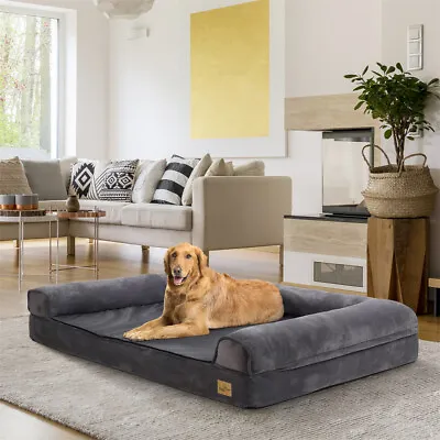 Jumbo Large Orthopedic Dog Bed Waterproof Calming Couch Mattress Washable Cover • £81.91