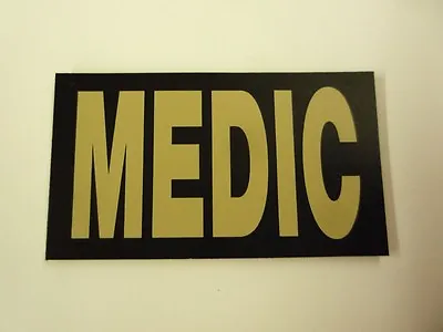 MEDIC TAN ON MAGIC BLACK IR SolasX PATCH 2nd 3.5 X2  WITH VELCRO® BRAND FASTENER • $5