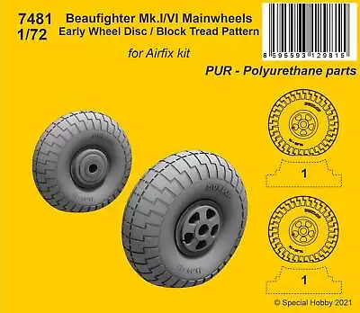 CMK 7481 1:72 Bristol Beaufighter Mk.I/Mk.VI Mainwheels Early Wheel Hub With Blo • £6.06