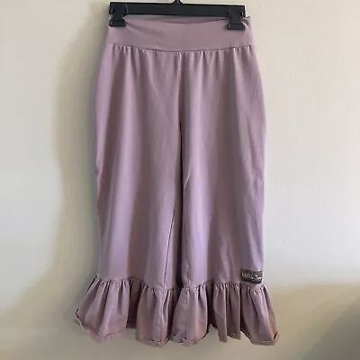 MATILDA JANE Purple Cropped Leggings Ruffle Leg Women's Size Medium • $18