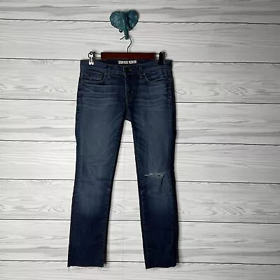 J Brand Murphy The Pencil Leg Stretch Raw Hem Denim Skinny Mid Rise Jeans SZ 29 • $26.80