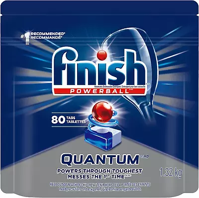 Finish Powerball Quantum Mega Value Dishwashing Tablets 80 Tablets • $54.77