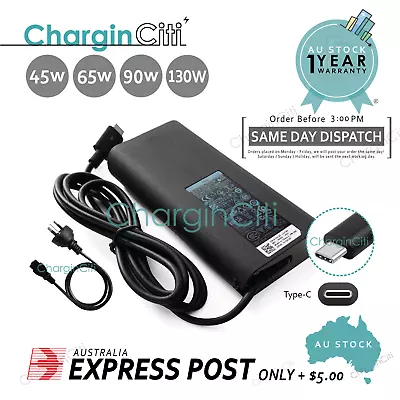 45W 65W 90W 130W Dell USB-C Type-C Charger XPS 12 9250 9350 9360 9365 9370 9380 • $34.99