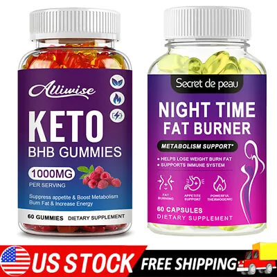 Keto Gummies Advanced Weight Loss Night Time Fat Burner Appetite Suppressant • $11.29