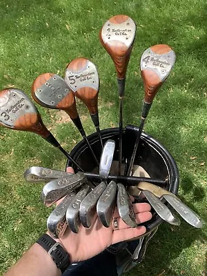 Full Set Of Vintage Northwestern Thunderbird Golf Clubs W/ Leather Bag • $300