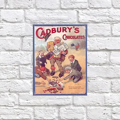 Cadbury's Chocolates Retro Tin Metal Sign Nostalgic Art Gift Home Decor • £3.95