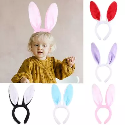 Women Girls Bunny Ear Hairband Easter Headband Adult Children Rabbit Ear • £2.56