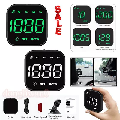 £13.80 • Buy Car Digital GPS Speedometer HUD Head Up Display MPH KMH Compass Overspeed Alarm!