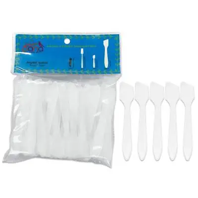 100pcs Pana Angled High Quality Cosmetic Makeup Plastic Spatula Scoop - White • $6.49