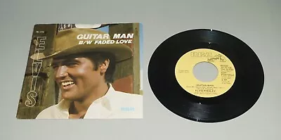 1981 Elvis Presley Guitar Man Promo Copy Not For Sale 45 Rpm Record In Sleeve • $1