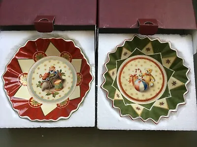 Pair Villeroy Boch Christmas Theme Toy's Fantasy 6  Bowls Elegant And NIB E70L • $20