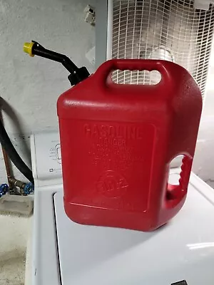 Vintage Pre Ban BLITZ 6 GALLON VENTED GAS CAN Fuel Container 50841 USA 2 Handle • $44.95