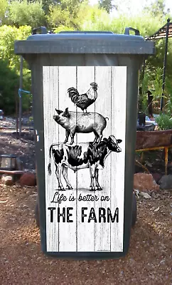 Life Is Better On The Farm Wheelie Bin Sticker • $45