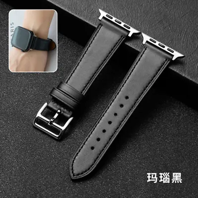 $12.09 • Buy Watch Band Leather Strap For Apple IWatch Series 8 7 6 5 4 3 SE 38/40/42/44/45mm