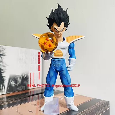 Anime Dragon Ball Z Super Saiyan Vegeta Figure Toy Statue Gift New NO Box 11in • $31.99