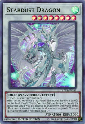 $5.99 • Buy Yugioh Card - Stardust Dragon *Ultra Rare* DUPO-EN103 (NM)