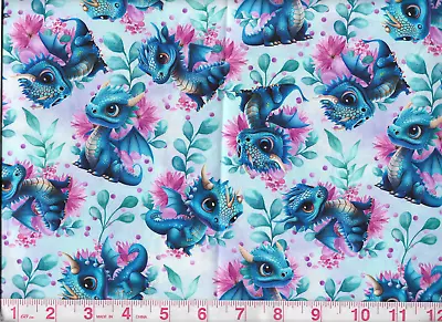 Fabric~little Dragons~quilt Fabric Fat Quarter • $9.75
