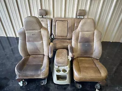 2003-2007 Ford F250 F350 Superduty Seats King Ranch Saddle Leather Console Rear  • $2000