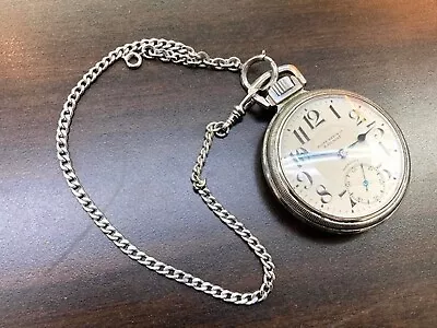 Rolex RAILWAY MARCONI White Dial Hand Wound Railway Watch Pocket Watch Working • $2050