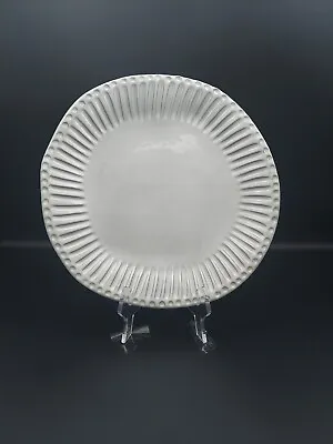 Vietri Incanto White Stripe Stone Dinner Plate  11.5  • $40