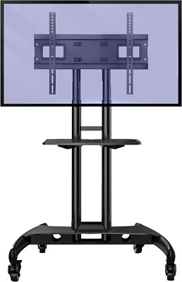 Invision GT1200 Mobile TV Stand On Wheels 32-75 Inch TVs Laptop Tray Not Inc. • £26.99