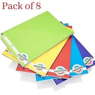 8 X A4 Exercise Book Notepad Notebook Workbook Homework Lined Pages Books 80GSM • £13.99