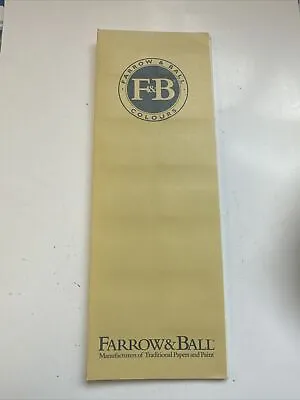 Rare 2005 FARROW & BALL Fold Out Colour Paint Chart • £8