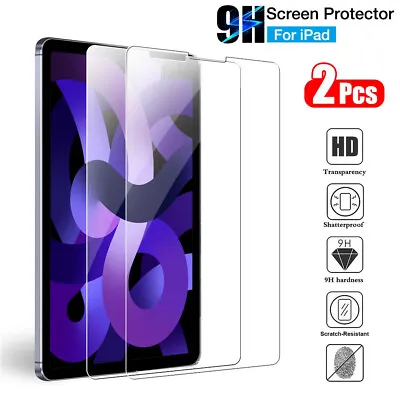 2xTempered 9H Glass Screen Protector For IPad 9.7 10.2 Pro 12.9 11 Air 10.9 Mini • £4.39