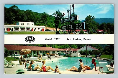 Mount Union PA-Pennsylvania Motel 22 Antique Vintage Souvenir Postcard • $7.99