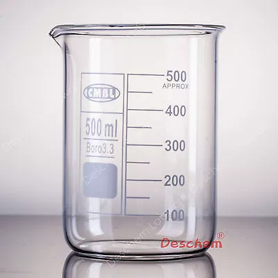 500mL Glass BeakerNew Chemistry GG17 Laboratory Glassware • $11.99