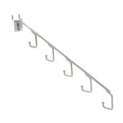 $4 • Buy NAHANCO PB5H 5 Hook Pegboard Waterfall-Chrome                                   
