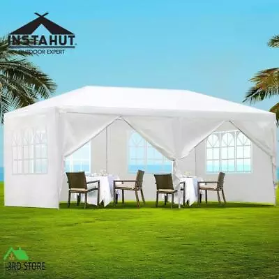 Instahut Gazebo Outdoor Marquee Wedding Gazebos Party Tent Camping White 3x6m • $98.10