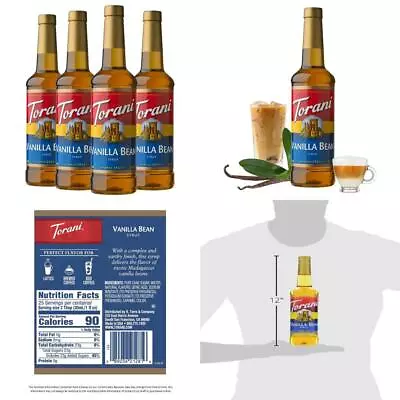 Torani Syrup Vanilla Bean 25.4 Ounces (Pack Of 4) Fl Oz  • $63.41