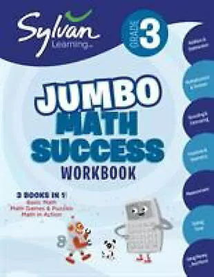 3rd Grade Jumbo Math Success Workbook : 3 Books In 1--Basic Math Math Games... • $4.14