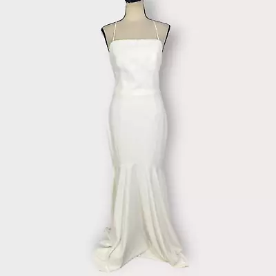 Elliatt Collins Mermaid Gown Ivory Maxi Dress Women's Size Large • $70