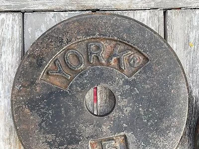 3 X 5 Lb York Barbell Vintage Standard 1” Weight Plates Plate • $15