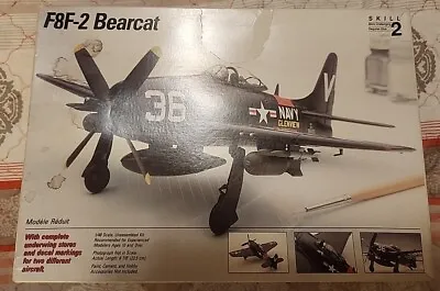 Vintage Testors F8F-2 Bearcat 1:48 Scale Model Airplane Kit  • $15.99