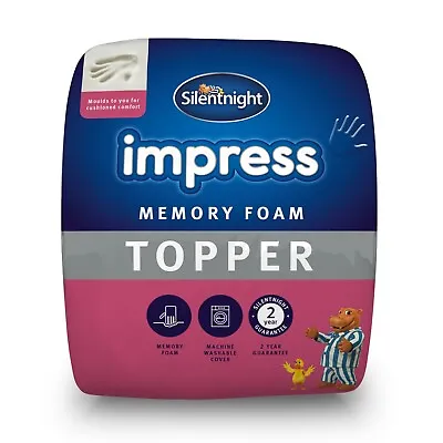 Silentnight Impress Memory Foam Mattress Topper 5cm Orthopaedic Non Allergenic • £94.99