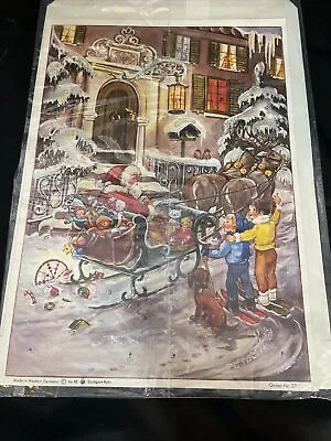 Vintage West German Christmas Advent Glitter Calendar By RS With Envelope Unused • $15