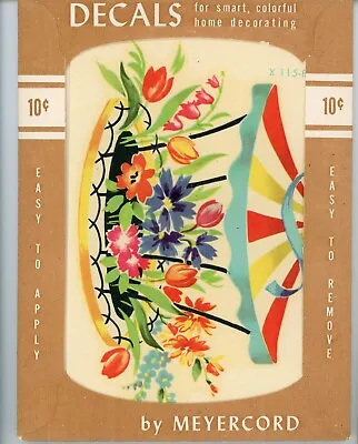 Vintage Meyercord Decal Carousel Flowers French #X 115-B 1/sheet 1940s • $9